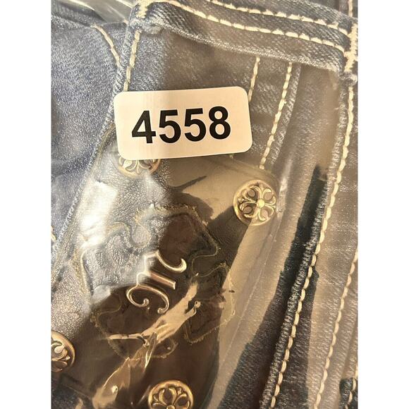 Miss Me Jeans Size 30 Slim Boot Bling Embroidered Distressed - Picture 9 of 9
